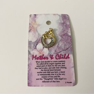 Mother and Child Thoughtful Angels Pin